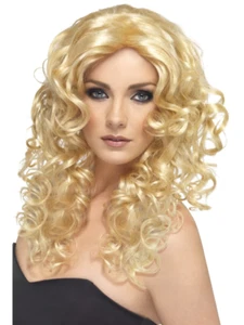Lange Locken Blonde Perücke Damen Gelockt Glamour Kostüm Perücke - Bild 1 von 1
