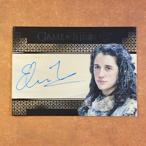 3-04-02 . game of thrones 7 auto autograph ellie kendrick as meera reed