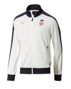 PUMA Men’s M Forever Football T7 Track Jacket USA 94 World Cup White Navy Soccer - Picture 1 of 14