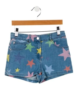 Girl's Stella McCartney Star Print Denim Shorts - Size 12 - Picture 1 of 2