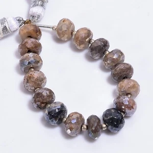 Cuentas facetadas con forma de rondelle de piedras preciosas de silimenita natural 9X9X5 mm hilo 4" E155 - Imagen 1 de 1