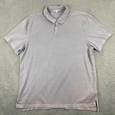 James Perse Polo Shirt Mens 2XL, 5 Short Sleeve Cotton Basic Capsule Gray - Image 1 of 4