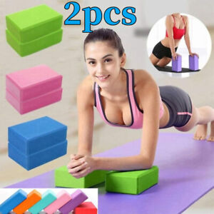 2x Yoga Block Foaming Foam Brick Exercise Fitness Gym Pilates Fitness Sport Tool