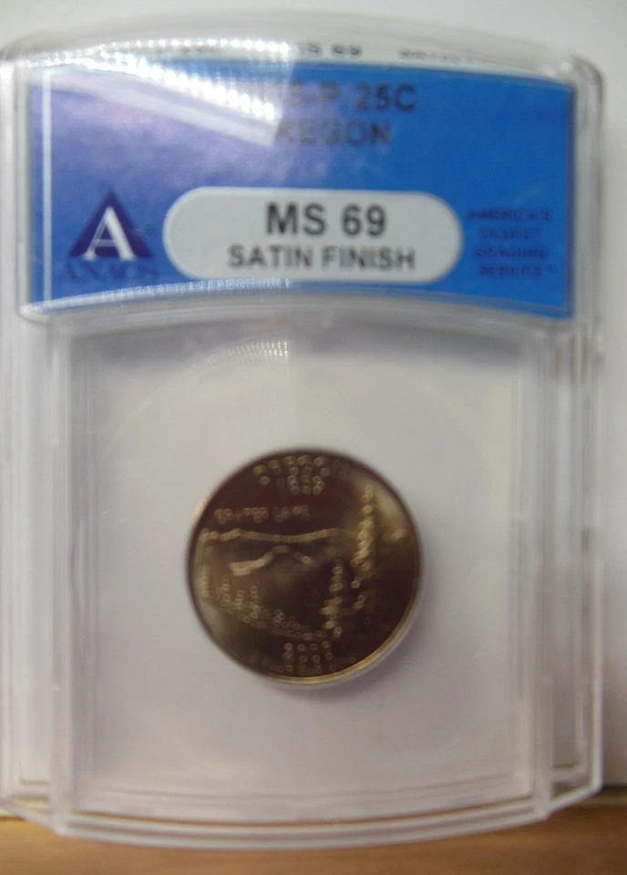 2005-P Oregon State Quarter - ANACS MS-69 Satin Finish   **SUPER NICE COIN** - Image 1 of 2