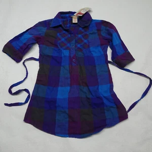 Mossimo Supply Co. Girls Size XS 4/5 Plaid 3/4 Sleeves Tunic Dress NEW - Picture 1 of 5