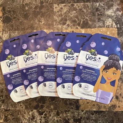 Yes To Superblueberries Mascarilla Alisadora de Arcilla Cabello Lucha contra el Frizz Lote de 5 Nuevas Foto 1 de 2