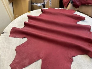 LEATHER skins,hides,,ANILINE ROSY BORDEAUX,,HN877 - Picture 1 of 19