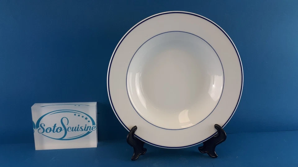 Form Marienbad Ingres Weiß blauer rand Suppenteller - Bild 1 von 2