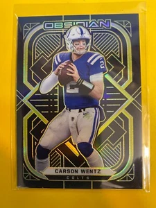 DA6435 2021 Panini Obsidian Electric Etch Yellow #41 Carson Wentz #07/25 - Picture 1 of 2