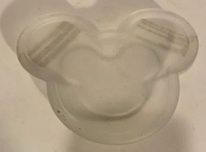 Disney Mickey Mouse Ears Frosted Glass Candle Holder / Trinket Dish - Picture 1 of 2