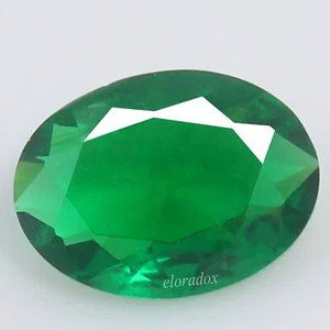 Piedra preciosa suelta natural MUZO Colombia verde esmeralda 5x4 mm ovalada certificada EL05 - Imagen 1 de 6