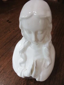 Vintage Napco (FR3934/) 6 1/4" GROSSE WEISSE MADONNA MIT BETENDEN HÄNDEN FIGUR-ÜBERTOPF - Bild 1 von 12