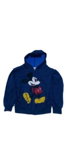 Disney Parks Children’s Boys Navy Blue Mickey Mouse Zipped Jacket Hoodie Size XS - Picture 1 of 6