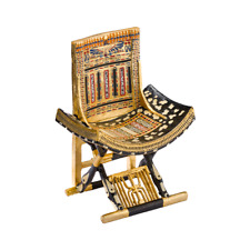 Majestic King Tut Ceremonial Chair - Handmade with Authenticity Letter