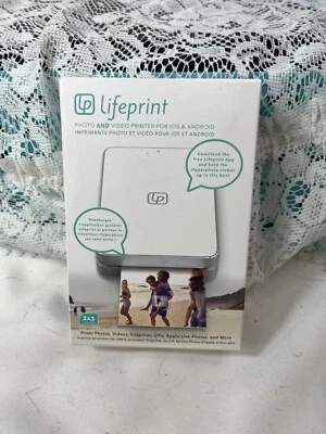 Lifeprint Ultra Slim Video & Photo Printer 2x3, Zink Portable Printer, White - Image 1 of 2