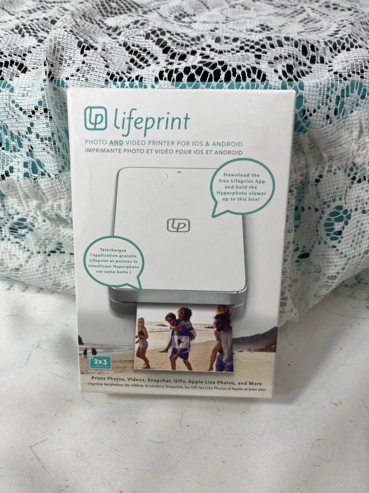 Lifeprint Ultra Slim Video & Photo Printer 2x3, Zink Portable Printer, White - Image 1 of 2