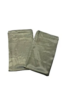 2 Royal Velvet JC Penney Sage Green Curtains Panels 72 Long Satin Pair Designer - Picture 1 of 6