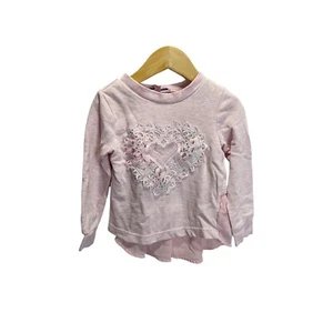 Celebrity Pink Girls 5 Pink Lace Heart Sweatshirt/shirt Long Sleeved - Picture 1 of 5