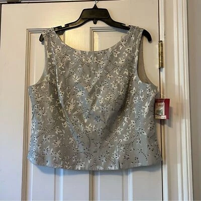 Vintage NWT JS Collection Beaded Embroidered Sleeveless Blouse Size 16 - Image 1 of 4