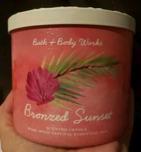 Bath & Body Works BRONZED SUNSET Large 3-Wick Candle 14.5oz. NEW - Picture 1 of 2