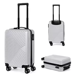 20 Inch Carry On Luggage Airline Approved Hard Shell Travel Suitcase with Wheels - Picture 1 of 7