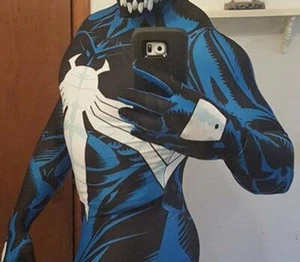 New Black Venom Symbiote Spider-Man 3D Printing With Muscle Shading Costume III - Picture 1 of 4