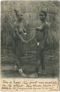 TWO FRIENDS, ETHNIC FEMALE NUDE - South Africa Postcard - Picture 1 of 2