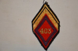 LOSANGE MODELE 1945 ARTILLERIE 403 ° REGIMENT ARTILLERIE DE DCA - Picture 1 of 2