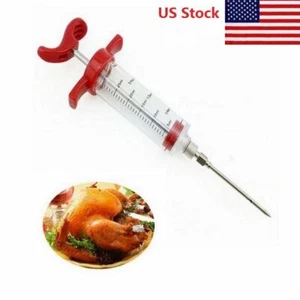 Food Marinade Meat Injector Flavor Syringe, Beef, Poultry, Turkey, Chicken, BBQ - Picture 1 of 3