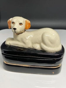 Takahashi San Francisco Trinket Box Adorned with Dog on Lid - Picture 1 of 8