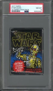 1977 TOPPS Star Wars Series 1 Wax Pack PSA 8 NM-MT - Picture 1 of 2