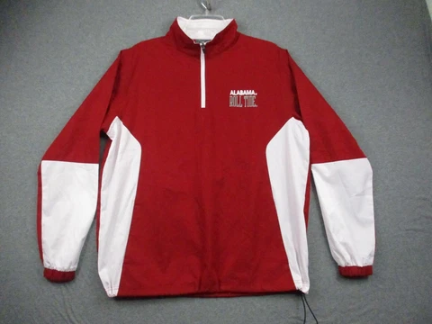 Alabama 1/4 Zip Mens Medium Pullover Crimson Tide Red Knights Apparel Cover