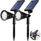 Cubilan Solar Spotlights 9" X 8" 2-Modes Auto On/Off Waterproof Led (2 Pack)