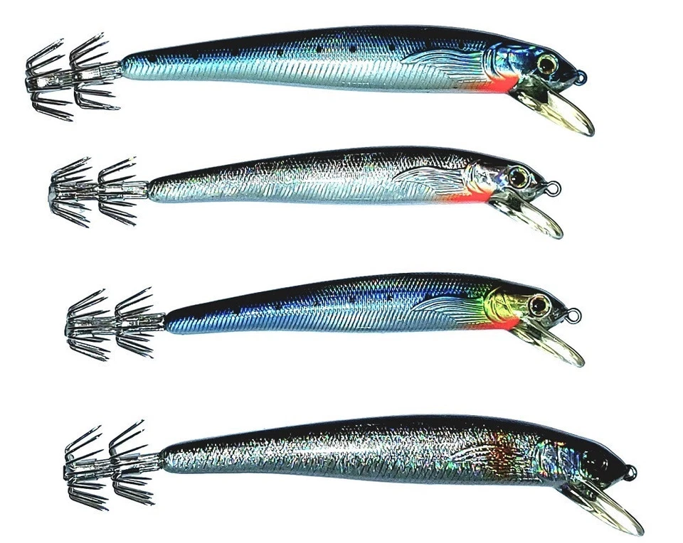 4 Totanare per la Pesca a Traina al Calmaro Esche Artificiali Calamari TP - Immagine 1 di 4