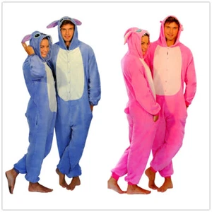 STITCH blau rosa Unisex Einteiler Kigurumi Kostüm Hoodies Pyjama Geschenk - Bild 1 von 3