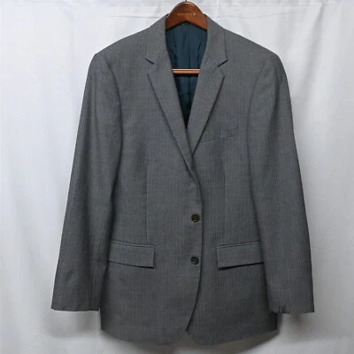 J.CREW Thompson 42L Gray Stripe A9554 2 Button Blazer Jacket Sport Coat - Image 1 of 4