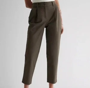 NWT Express High Waisted Pleated Ankle Pant 6S Dress Pants Bottoms Women’s - Picture 1 of 6