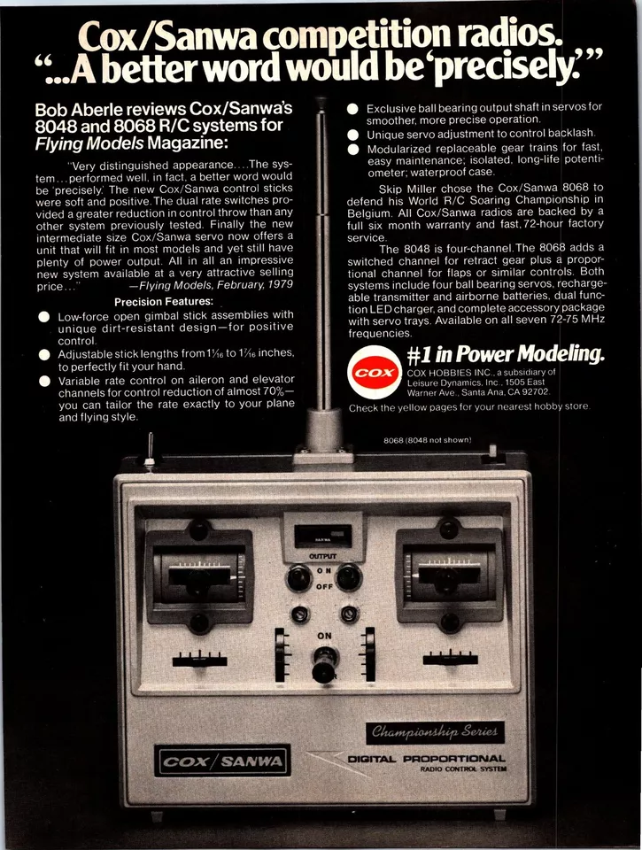 Cox Sanwa championSHIP  Radio System Print Ad Ephemera Wall Art Decor - Image 1 of 1