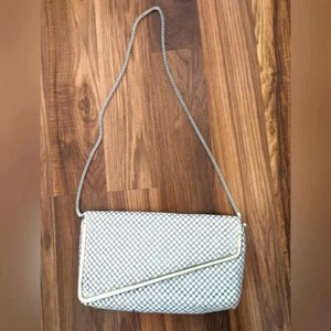 Vintage white metal chain shoulder bag or clutch - Picture 1 of 9
