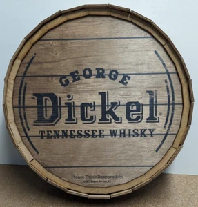 NEW 2013 George Dickel Tennessee Whisky Barrel End Head Style Sign 18.5” - Picture 1 of 6