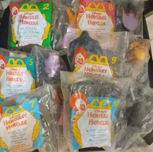 Disney Mcdonald's Happy Meal Toys 1996 Hercules 2, 5, 7, 8, 9, 10 nuovo sigillato - Foto 1 di 2