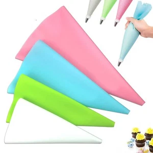 Joyeee 4 Pcs Frosting Piping Bags Large Piping Bags Reusable Medium Silicone ... - Picture 1 of 7