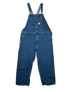 + Mono con tirantes de mezclilla Carhartt para hombre 50 x 26 - ropa de trabajo azul - Imagen 1 de 12