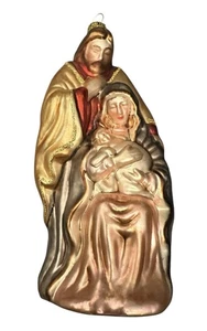 Krippe Weihnachtsschmuck Glas mundgeblasen 6" Josef Maria & Jesuskind OVP - Bild 1 von 12