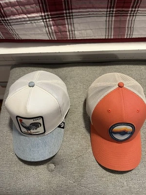 Goorin Bros Gorra Polla Snap Back Camionero Azul Blanco Malla La Granja Hombres Lote Foto 1 de 4