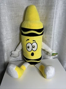 Crayola Experience Unmellow Yellow Crayon Plush 14” 2022 NWT - Picture 1 of 3