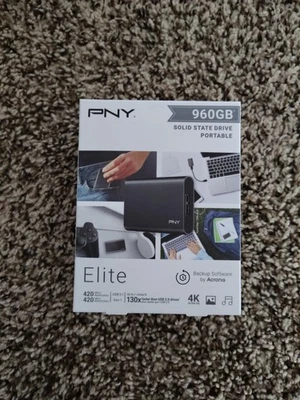 PNY Elite 960GB Portable External SSD - Image 1 of 2