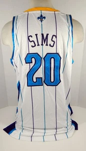 2012-13 New Orleans Hornets Henry Sims #20 Game Issued Pos Used White Jersey 129 - Picture 1 of 6
