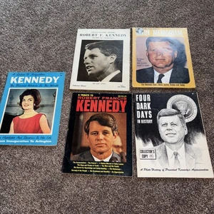 Lot Of 5 Kennedy Collector Books, 1960s, JFK, RFK, Jackie Kennedy, Photos & News - Picture 1 of 11