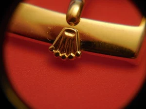 ROLEX GOLD PLAKETTE 16 MM 18 MM SCHLIESSE FÜR LEDER ARMBAND BAND BRACELET - Bild 1 von 8